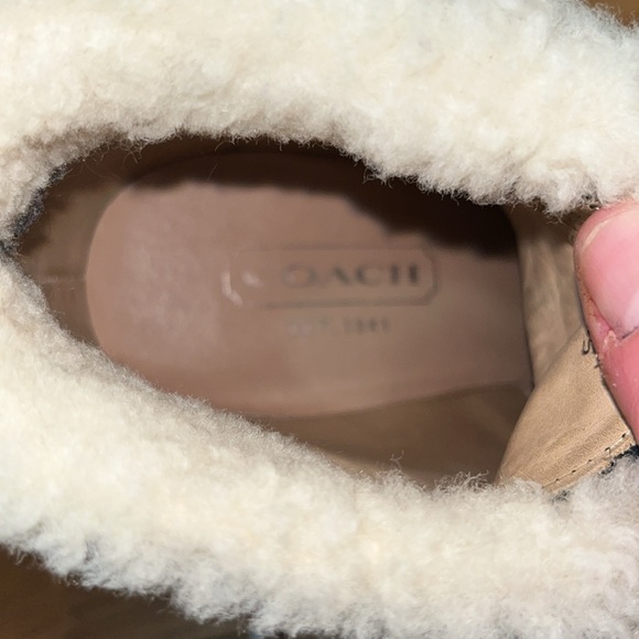 Coach Suede Sherpa Lined Heeled Booties - Picture 7 of 10